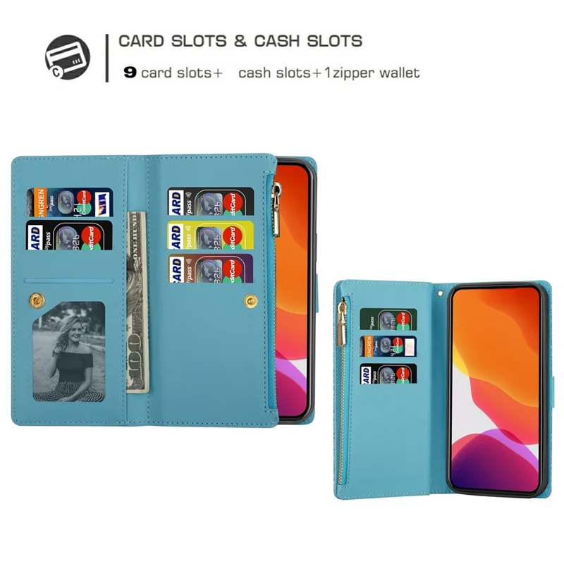 For Samsung Galaxy S25 Edge Case Starry Sky Carving Leather Wallet Phone Cover - Blue