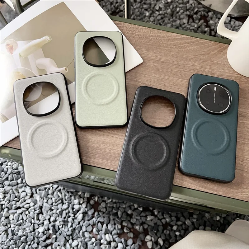 For Honor Magic7 Pro 5G Magnetic Case PU + TPU Phone Back Cover - White