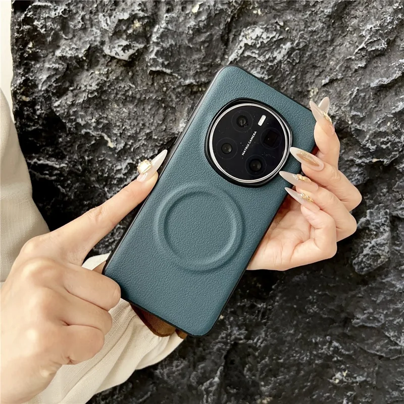 For Honor Magic7 Pro 5G Magnetic Case PU + TPU Phone Back Cover - White