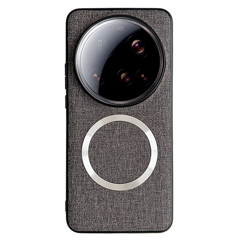 For Xiaomi 15 Ultra Magnetic Case Drop-Proof TPU + Cloth Back Phone Cover - Grey