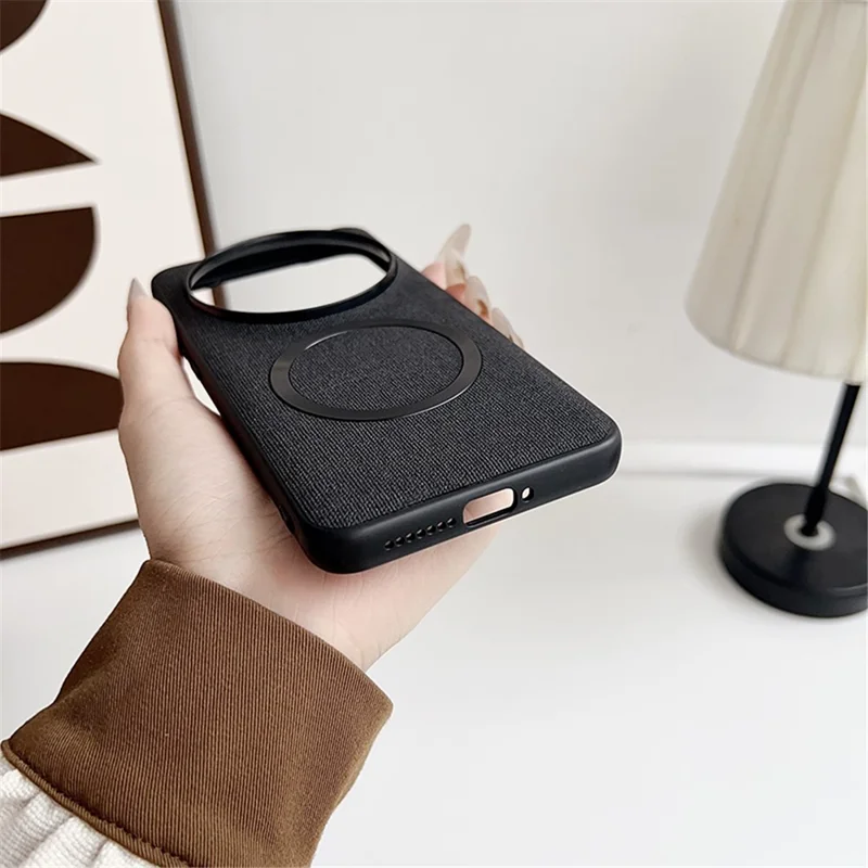 For Xiaomi 15 Ultra Magnetic Case Drop-Proof TPU + Cloth Back Phone Cover - Grey