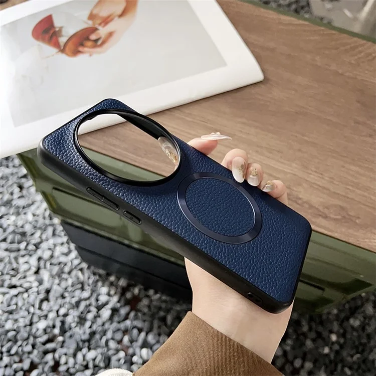 Cover per Xiaomi 15 Ultra Compatibile con MagSafe in Pelle PU + TPU Posteriore Telefono - Verde
