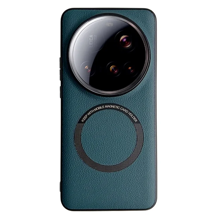 For Xiaomi 15 Ultra Case Anti-Drop PU Leather + TPU Cover Compatible with MagSafe - Green