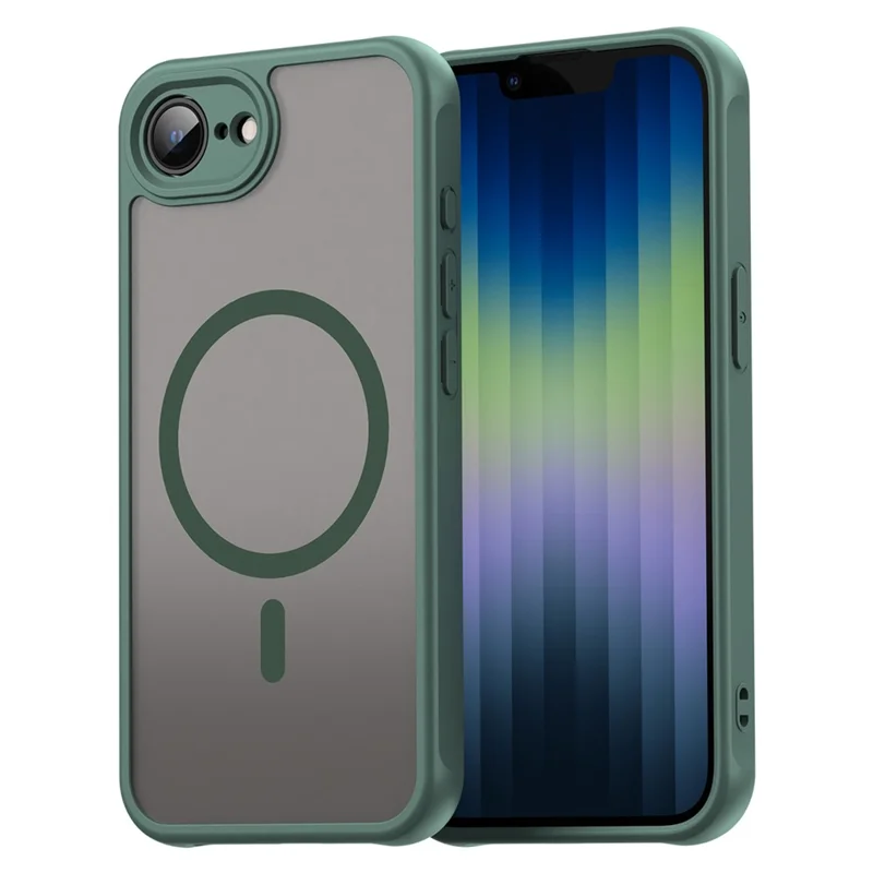 For iPhone 17e / 16e Case Magnetic Anti Drop PC + TPU Phone Cover Compatible with Magsafe - Green