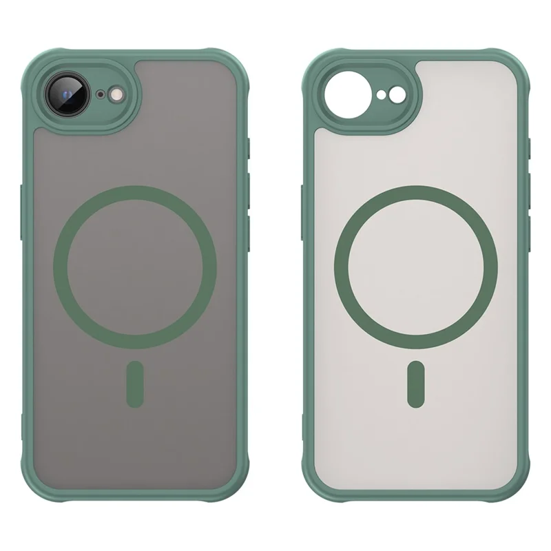 For iPhone 17e / 16e Case Magnetic Anti Drop PC + TPU Phone Cover Compatible with Magsafe - Green