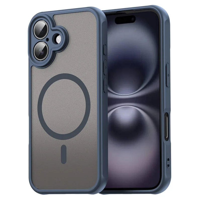 Für iPhone 16 Hülle kompatibel mit MagSafe Stoßfest PC + TPU Handyhülle - Blau