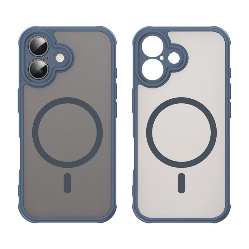 Für iPhone 16 Hülle kompatibel mit MagSafe Stoßfest PC + TPU Handyhülle - Blau