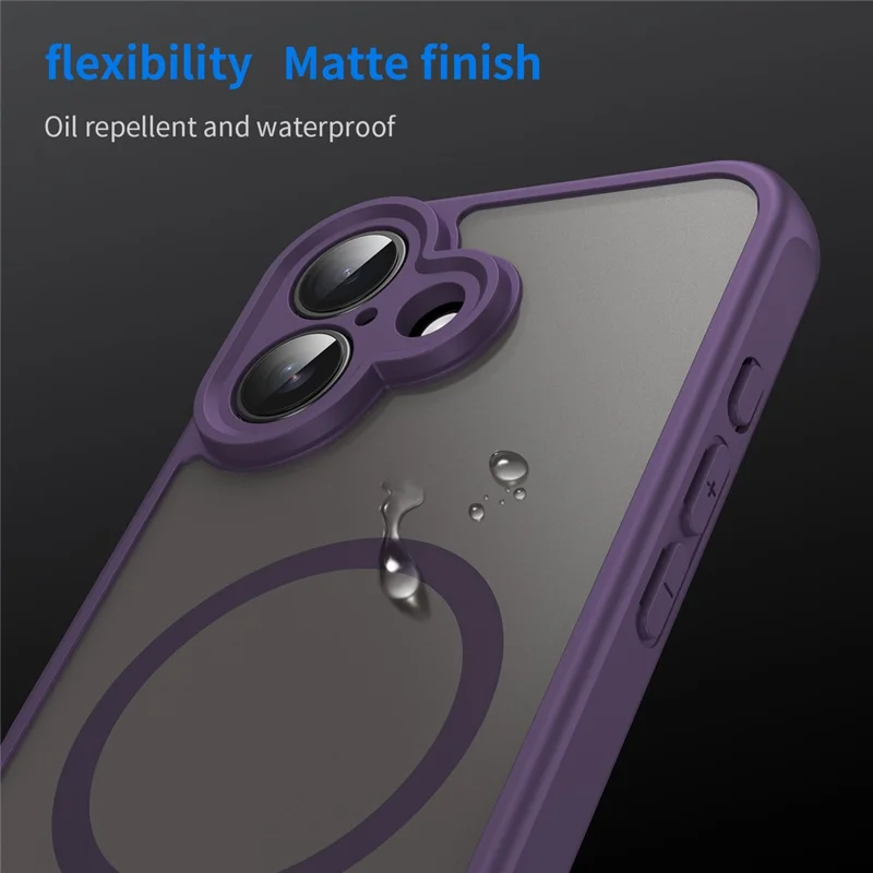 For iPhone 16 Plus Case Compatible with MagSafe Anti Drop PC + TPU Phone Cover - Purple