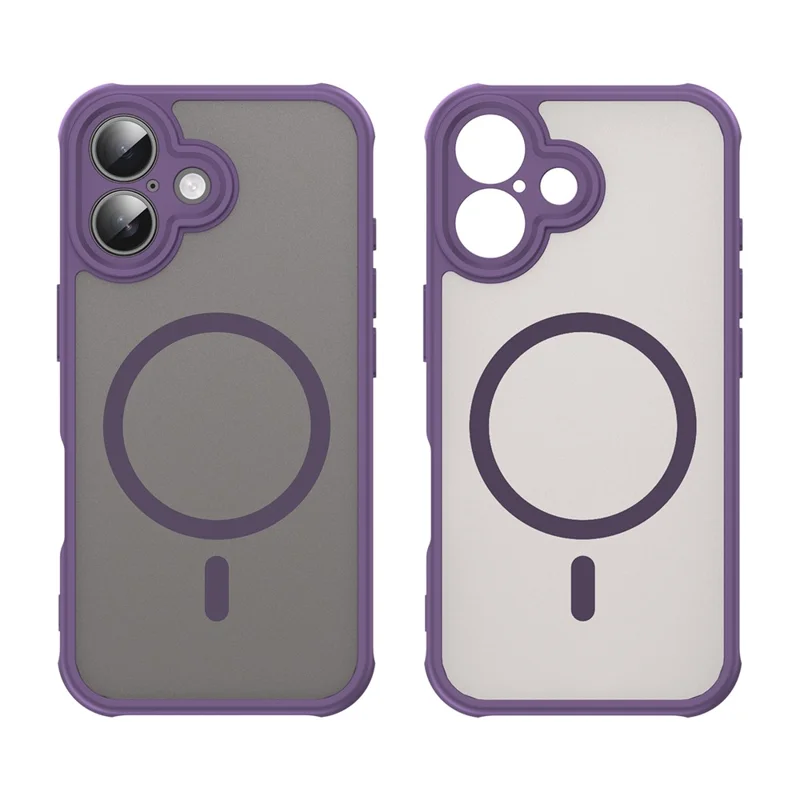 For iPhone 16 Plus Case Compatible with MagSafe Anti Drop PC + TPU Phone Cover - Purple