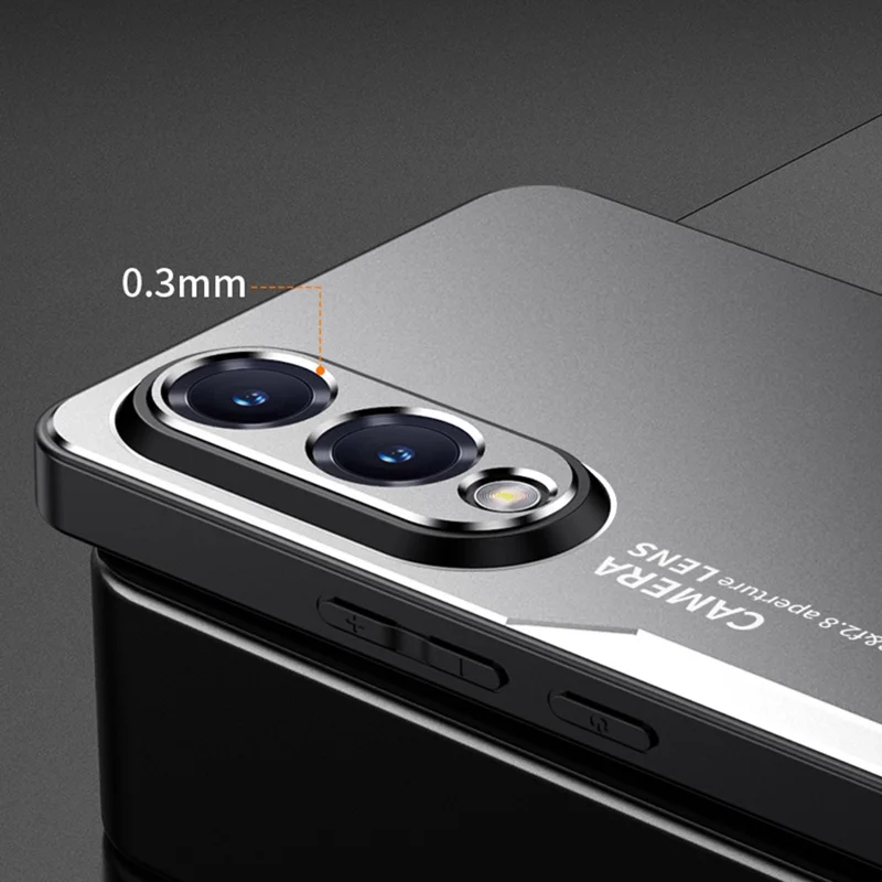 For Samsung Galaxy S25 Edge Telefonbeskyttelse i Aluminiumslegering TPU PC Bagside - Guld