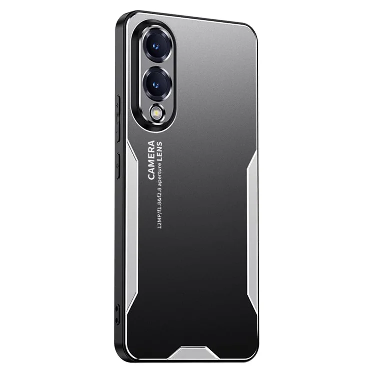 For Samsung Galaxy S25 Edge Phone Case Aluminium Alloy TPU PC Back Cover - Silver