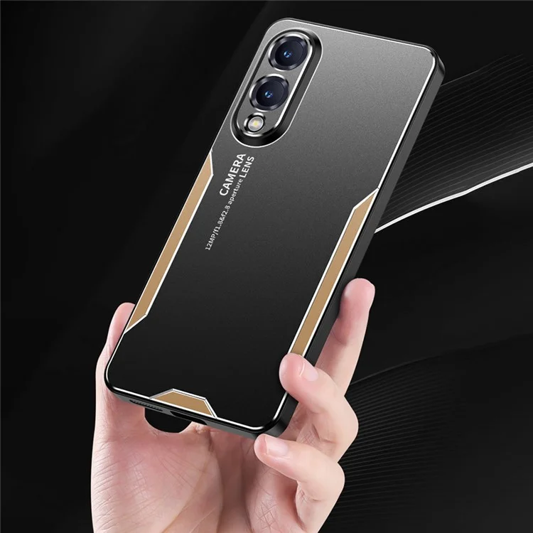 For Samsung Galaxy S25 Edge Phone Case Aluminium Alloy TPU PC Back Cover - Silver