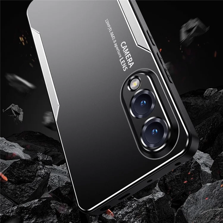 For Samsung Galaxy S25 Edge Phone Case Aluminium Alloy TPU PC Back Cover - Silver