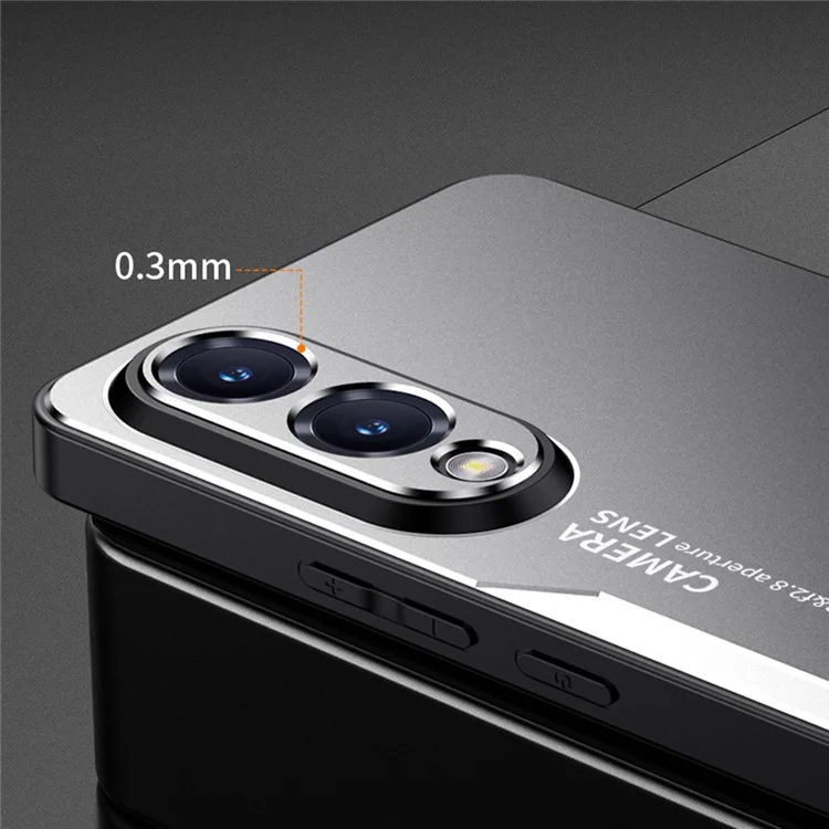 For Samsung Galaxy S25 Edge Phone Case Aluminium Alloy TPU PC Back Cover - Silver