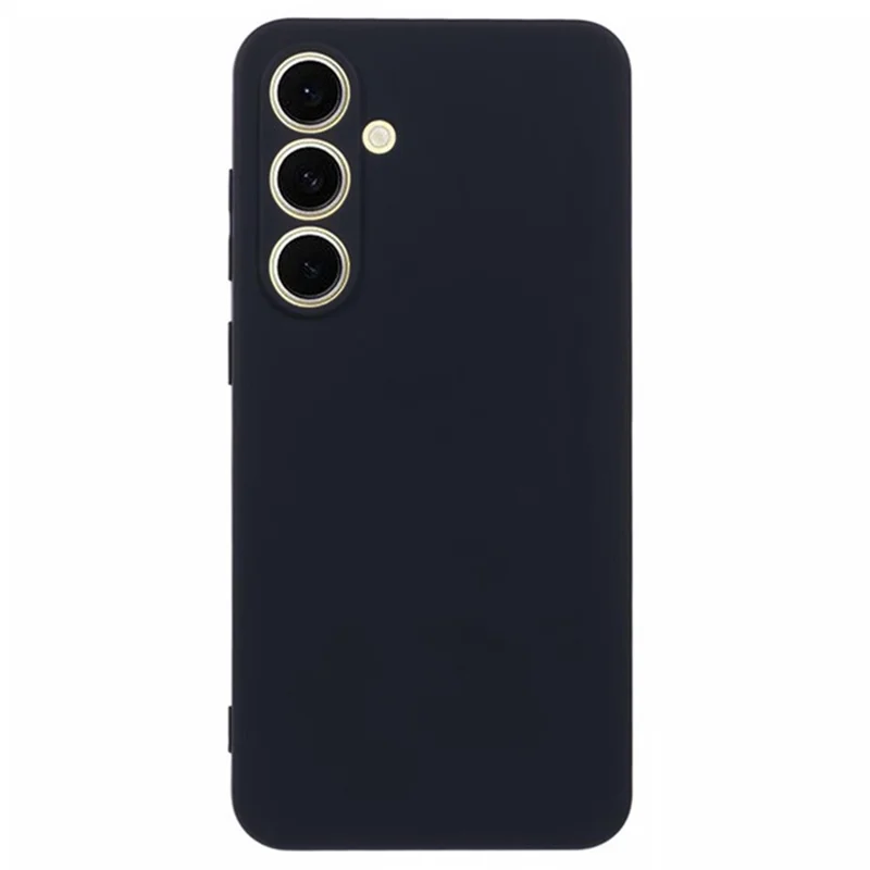 WANLONFENG RB3 Series For Samsung Galaxy S24 FE Case with 2Pcs Screen Film Precise Lens Hole Soft TPU Phone Back Cover - Black