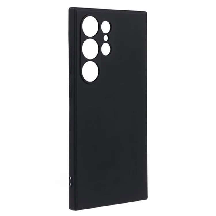 WANLONFENG RB3 Series For Samsung Galaxy S24 Ultra Case with 2Pcs Screen Film Precise Lens Hole Soft TPU Phone Back Cover - Black