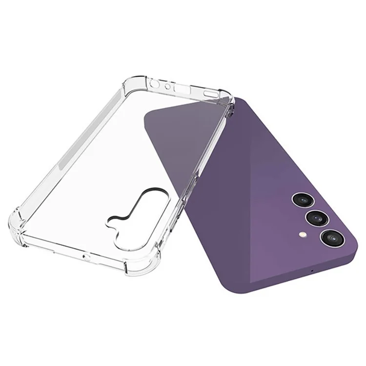 WANLONFENG WL2 Series Phone Case for Samsung Galaxy A25 5G (Global) (161.0 x 76.5 x 8.3mm) , 2.0mm TPU Cover (Big Lens Hole) with 2Pcs Tempered Glass Films
