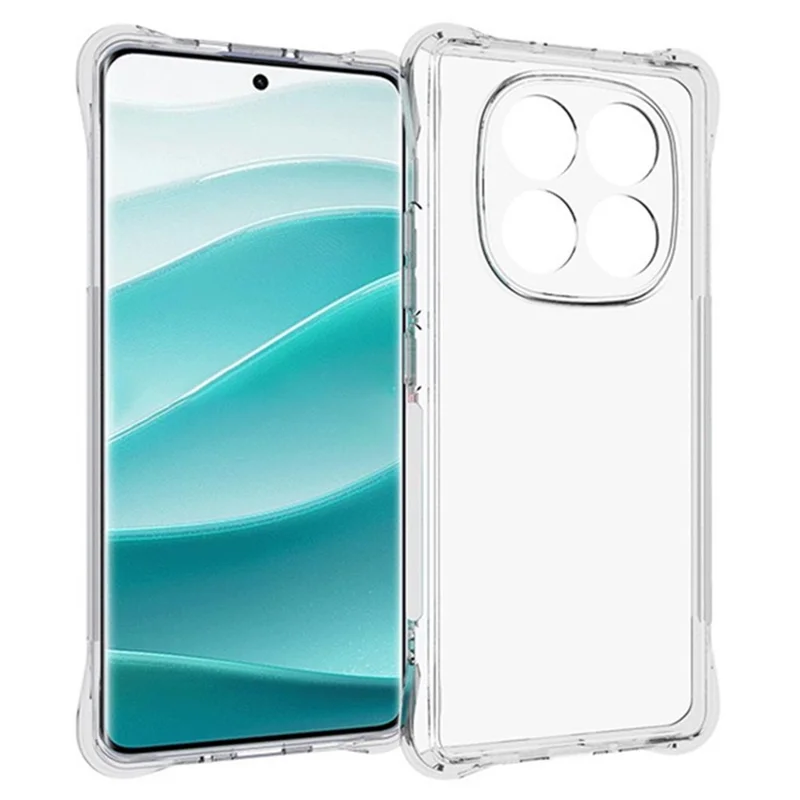 WANLONFENG WL2 Series for Xiaomi Redmi Note 14 Pro 5G Case 2.0mm TPU Phone Cover with 2Pcs Tempered Glass Films