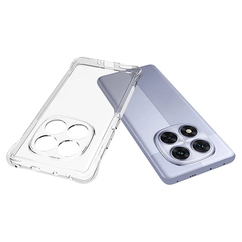 WANLONFENG WL2 Series for Xiaomi Redmi Note 14 Pro 5G Case 2.0mm TPU Phone Cover with 2Pcs Tempered Glass Films