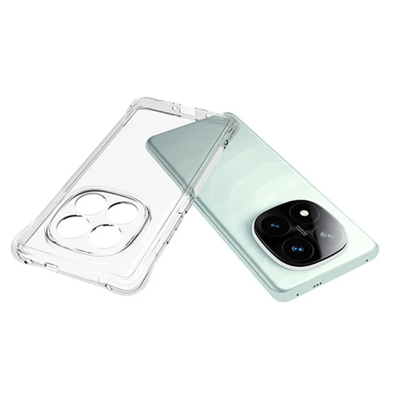 WANLONFENG WL2 Series for Xiaomi Redmi Note 14 Pro+ 5G Case 2.0mm TPU Phone Cover with 2Pcs Tempered Glass Films