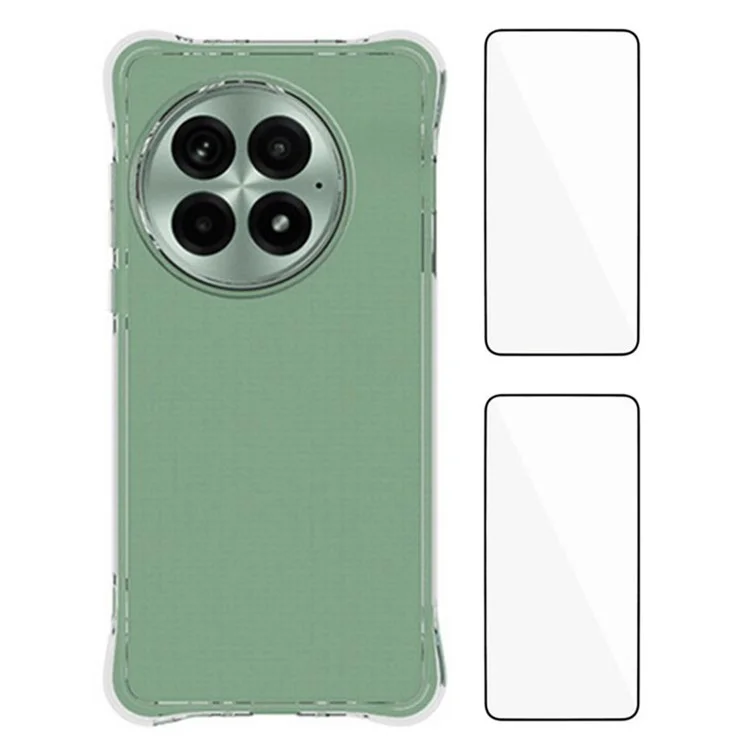 WANLONFENG WL2 Series for OnePlus 13 Case 2.0mm TPU Phone Cover with 2Pcs Tempered Glass Films