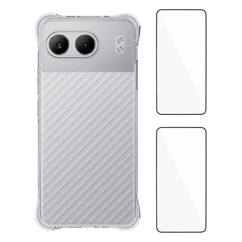 Чехол WANLONFENG WL2 для OnePlus Nord 4, TPU, толщиной 2,0 мм, с 2 защитными стеклами
