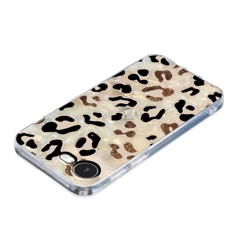 For iPhone 16e Case Soft TPU Phone Back Cover Pattern Printing - Leopard Print