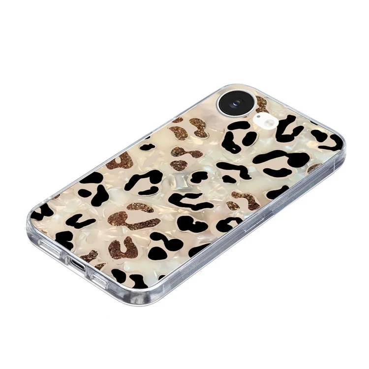 For iPhone 16e Case Soft TPU Phone Back Cover Pattern Printing - Leopard Print