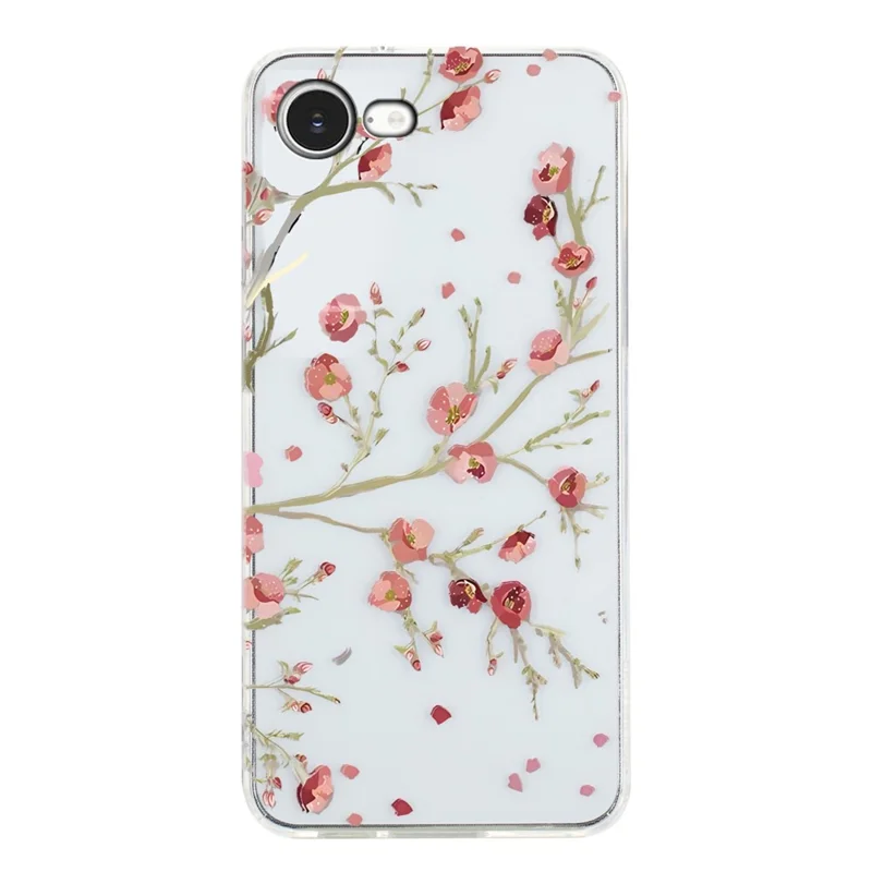 For iPhone 16e Case Soft TPU Phone Back Cover Pattern Printing - Flower