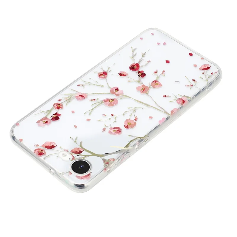For iPhone 16e Case Soft TPU Phone Back Cover Pattern Printing - Flower