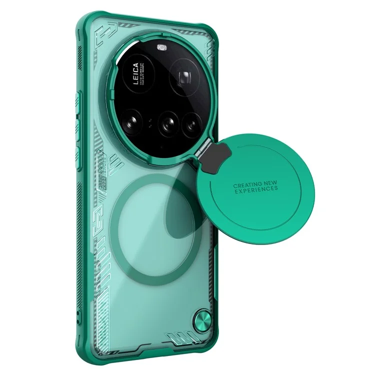 NILLKIN Iceblade Prop For Xiaomi 15 Ultra Case Compatible with MagSafe Lens Cover Kickstand PC + TPU Phone Cover - Green