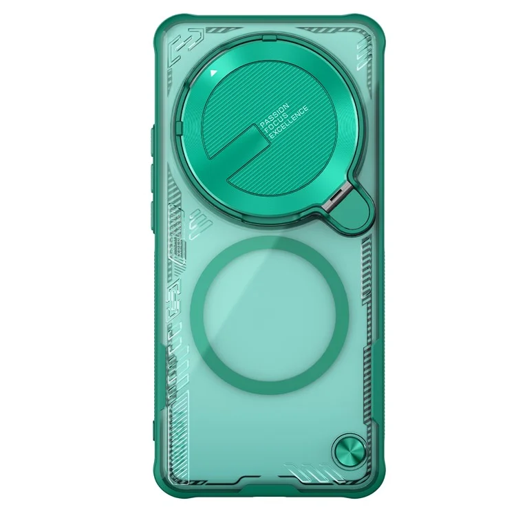 NILLKIN Iceblade Prop For Xiaomi 15 Ultra Case Compatible with MagSafe Lens Cover Kickstand PC + TPU Phone Cover - Green