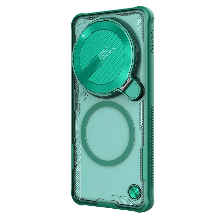 NILLKIN Iceblade Prop For Xiaomi 15 Ultra Case Compatible with MagSafe Lens Cover Kickstand PC + TPU Phone Cover - Green