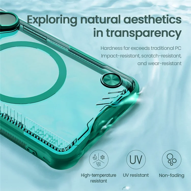 NILLKIN Iceblade Prop For Xiaomi 15 Ultra Case Compatible with MagSafe Lens Cover Kickstand PC + TPU Phone Cover - Green