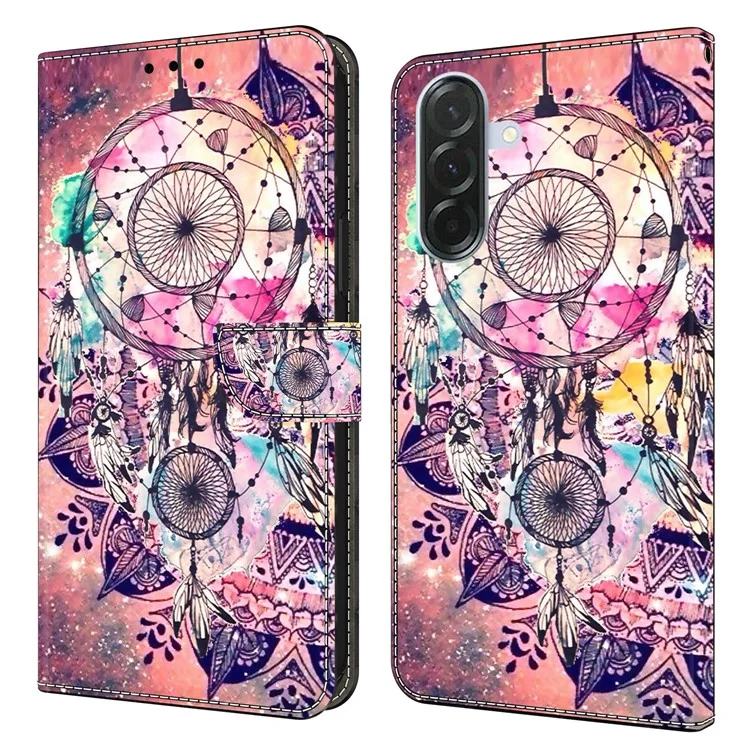 For Samsung Galaxy A16 5G / A16 4G Wallet Case Pattern Printing Stand Leather Flip Phone Cover - Wind Chime