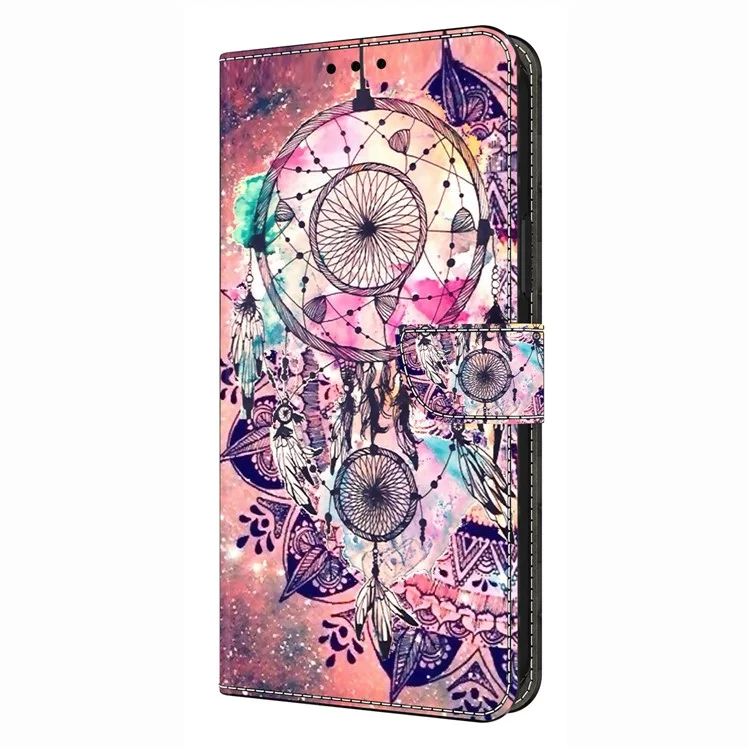 For Samsung Galaxy A16 5G / A16 4G Wallet Case Pattern Printing Stand Leather Flip Phone Cover - Wind Chime
