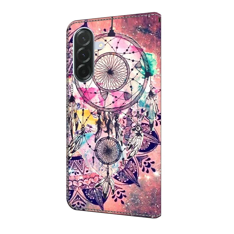 For Samsung Galaxy A16 5G / A16 4G Wallet Case Pattern Printing Stand Leather Flip Phone Cover - Wind Chime