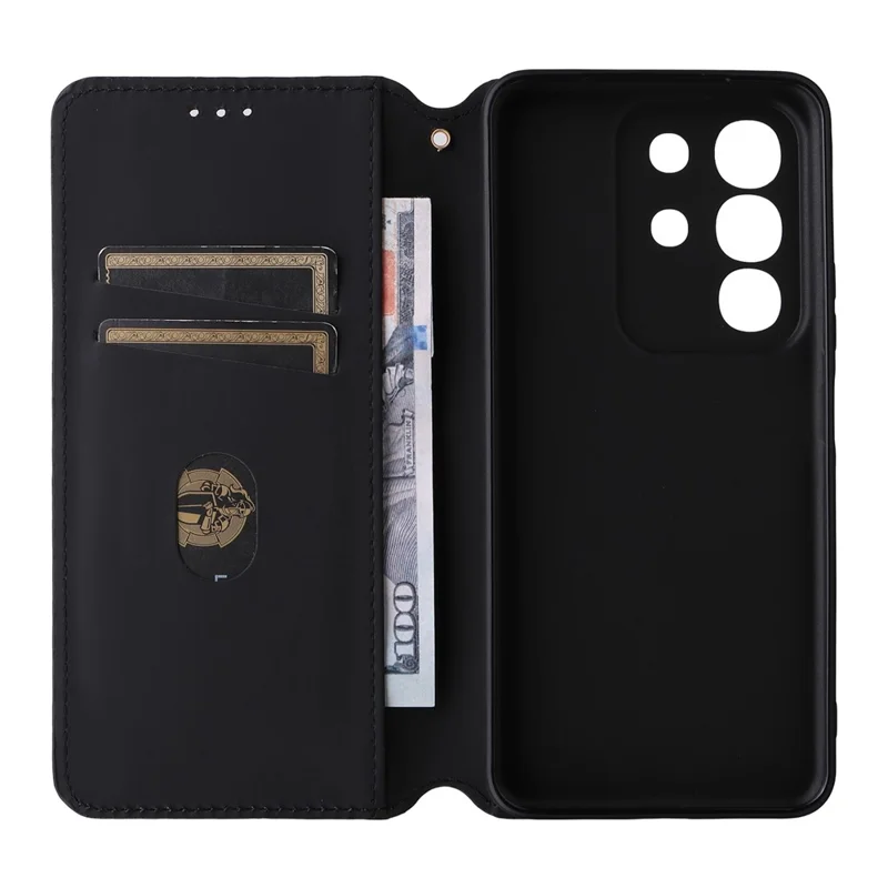 For vivo Y29 4G / T4x 5G Case Wallet Rhombus Imprinted Leather Phone Cover - Silver