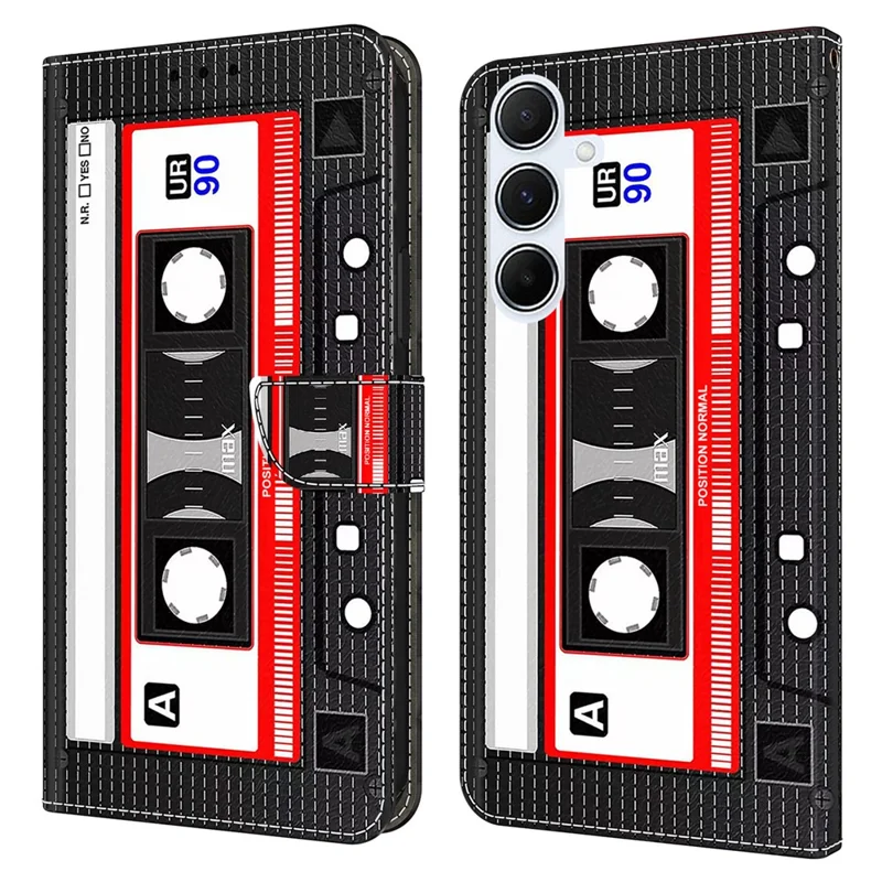 For Samsung Galaxy A56 5G Wallet Case Pattern Printing Stand Leather Flip Phone Cover - Tape