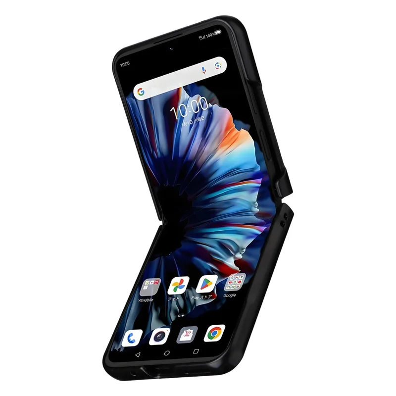 For ZTE nubia Flip2 5G Case Litchi Texture Leather + Hard PC Phone Cover - Black