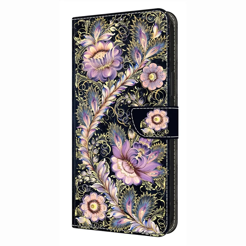 For Google Pixel 9 Pro XL Wallet Case Pattern Printing Stand Leather Flip Phone Cover - Vintage Gold Pin