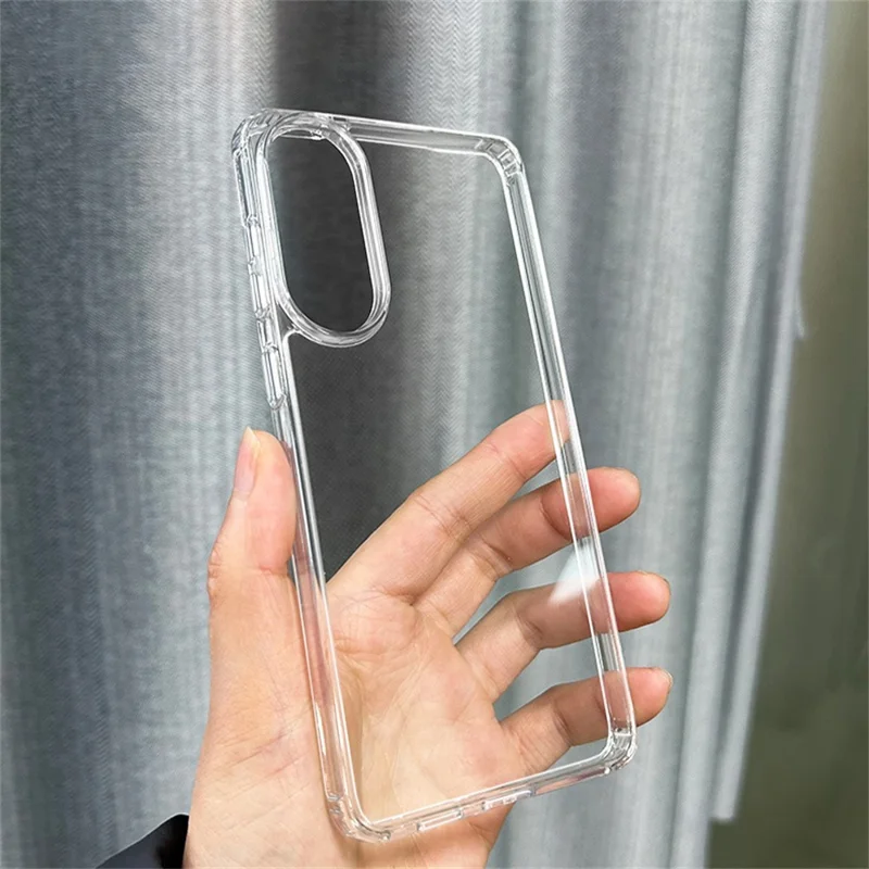 For Samsung Galaxy S25 Edge Case 1.5mm Anti Fingerprint PC + TPU Clear Shockproof Phone Back Cover