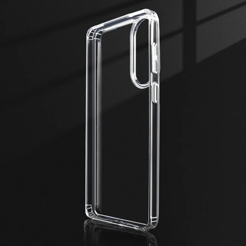 For Samsung Galaxy S25 Edge Case 1.5mm Anti Fingerprint PC + TPU Clear Shockproof Phone Back Cover