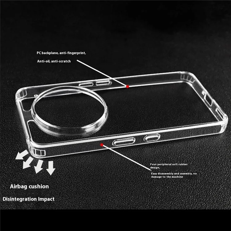 Funda para Nada Phone (3a) Pro 1.5mm Antihuellas PC + TPU Carcasa Trasera Transparente Antichoque