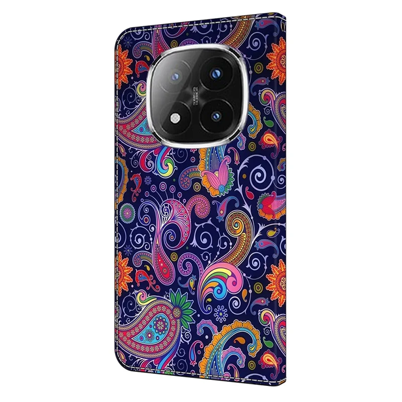 For Xiaomi Redmi Note 14 Pro 4G Wallet Case Pattern Printing Stand Leather Flip Phone Cover - Ethnic Vine