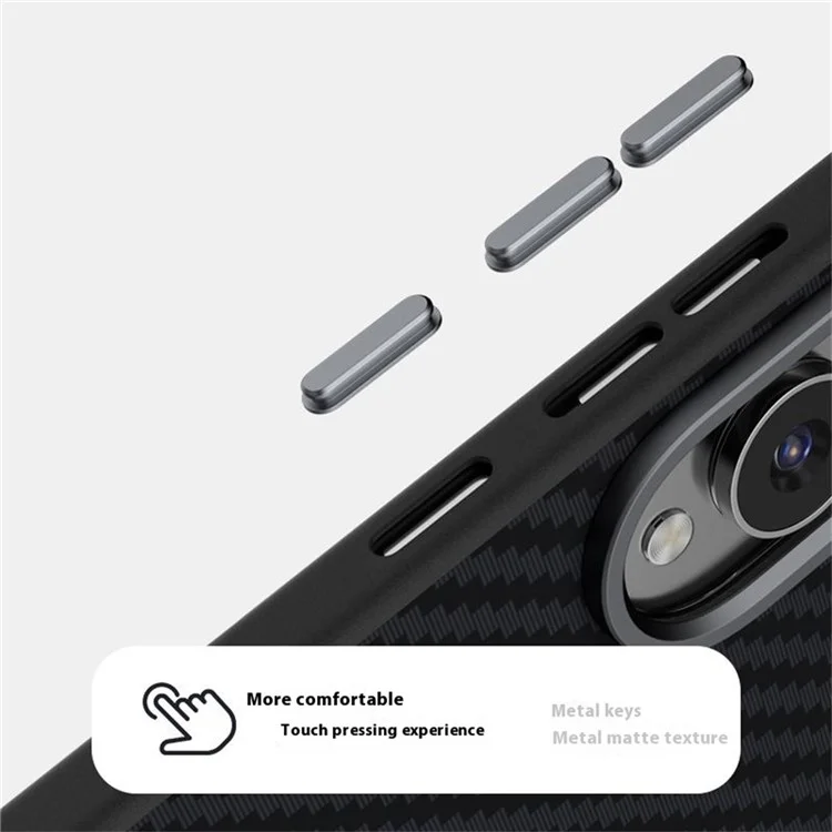 ABEEL для Samsung Galaxy S25 Edge Чехол, совместимый с MagSafe, с текстурой углеродного волокна - Черный