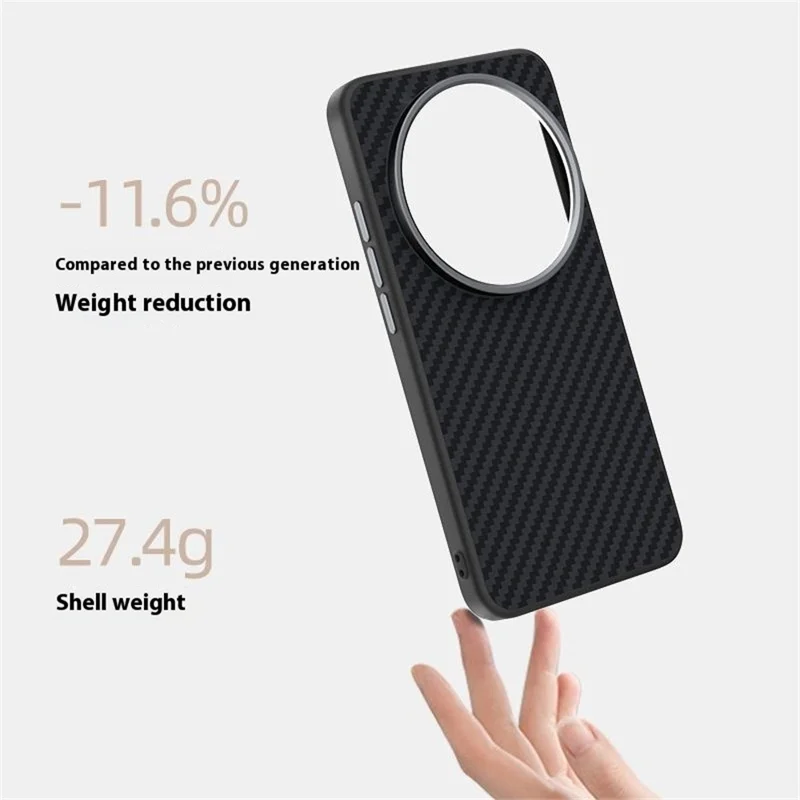 ABEEL For Xiaomi 15 Ultra Magnetic Case Carbon Fiber Texture Back Cover - Black  /  Blue