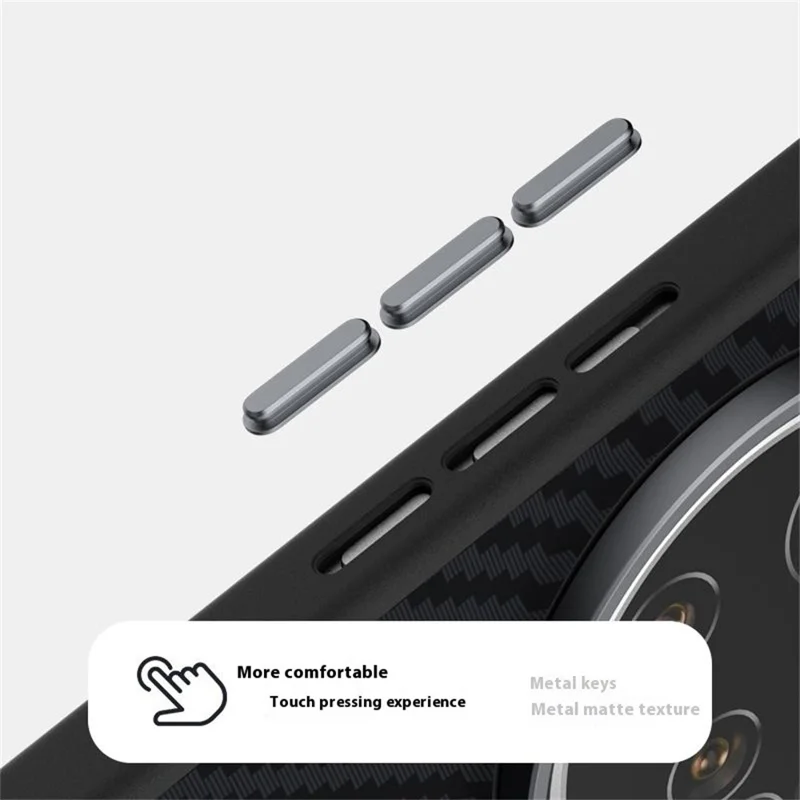 ABEEL For Xiaomi 15 Ultra Magnetic Case Carbon Fiber Texture Back Cover - Black  /  Blue