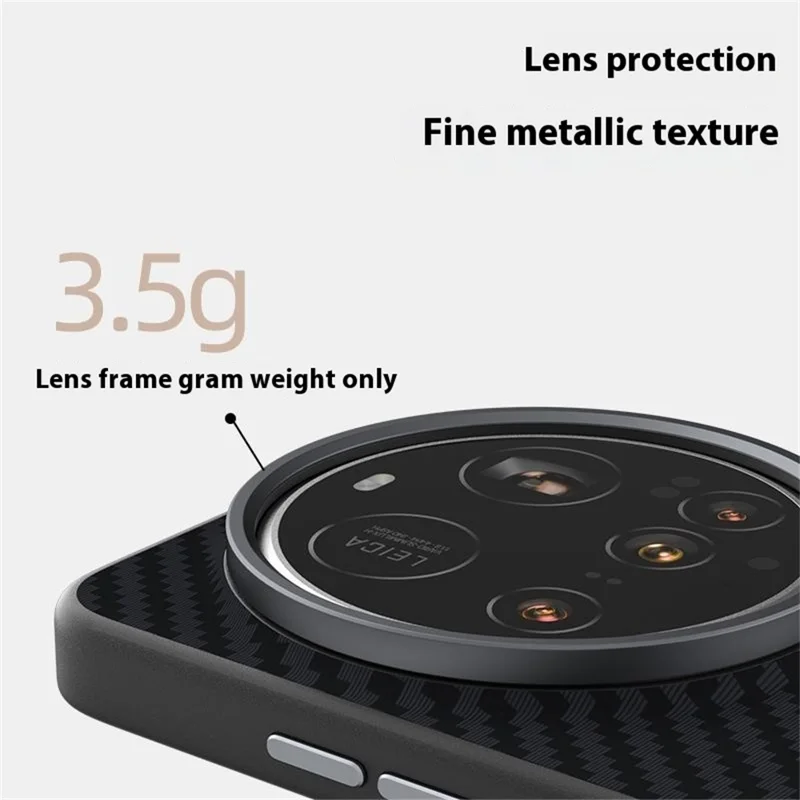 ABEEL For Xiaomi 15 Ultra Magnetic Case Carbon Fiber Texture Back Cover - Black  /  Blue