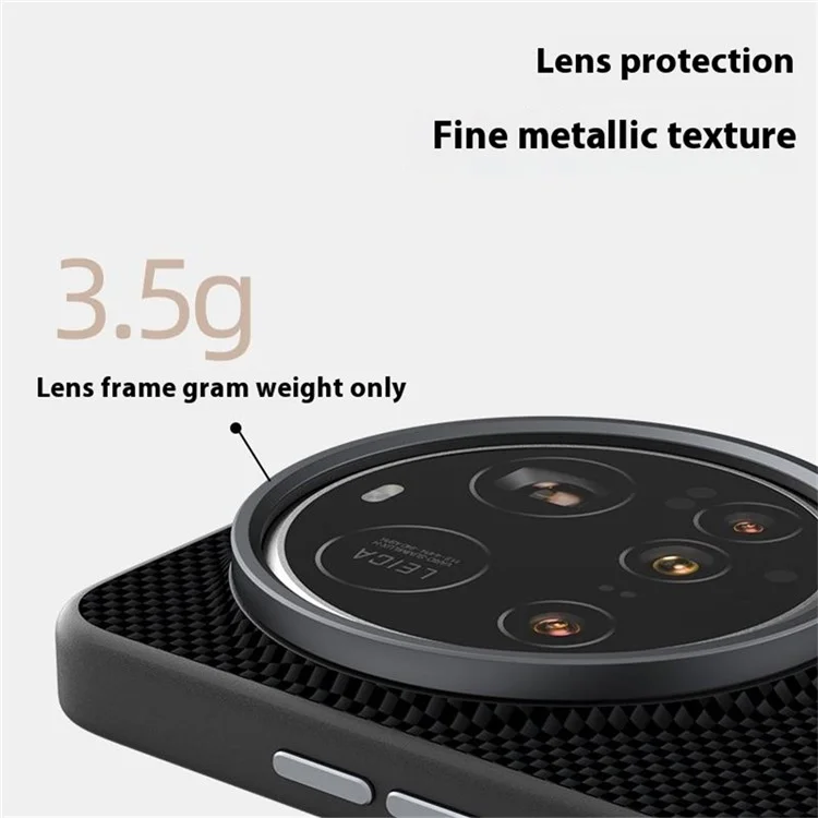 ABEEL для Xiaomi 15 Ultra Чехол, совместимый с MagSafe, с печатным ПК, TPU, алюминиевым сплавом и кожаной отделкой - Черный